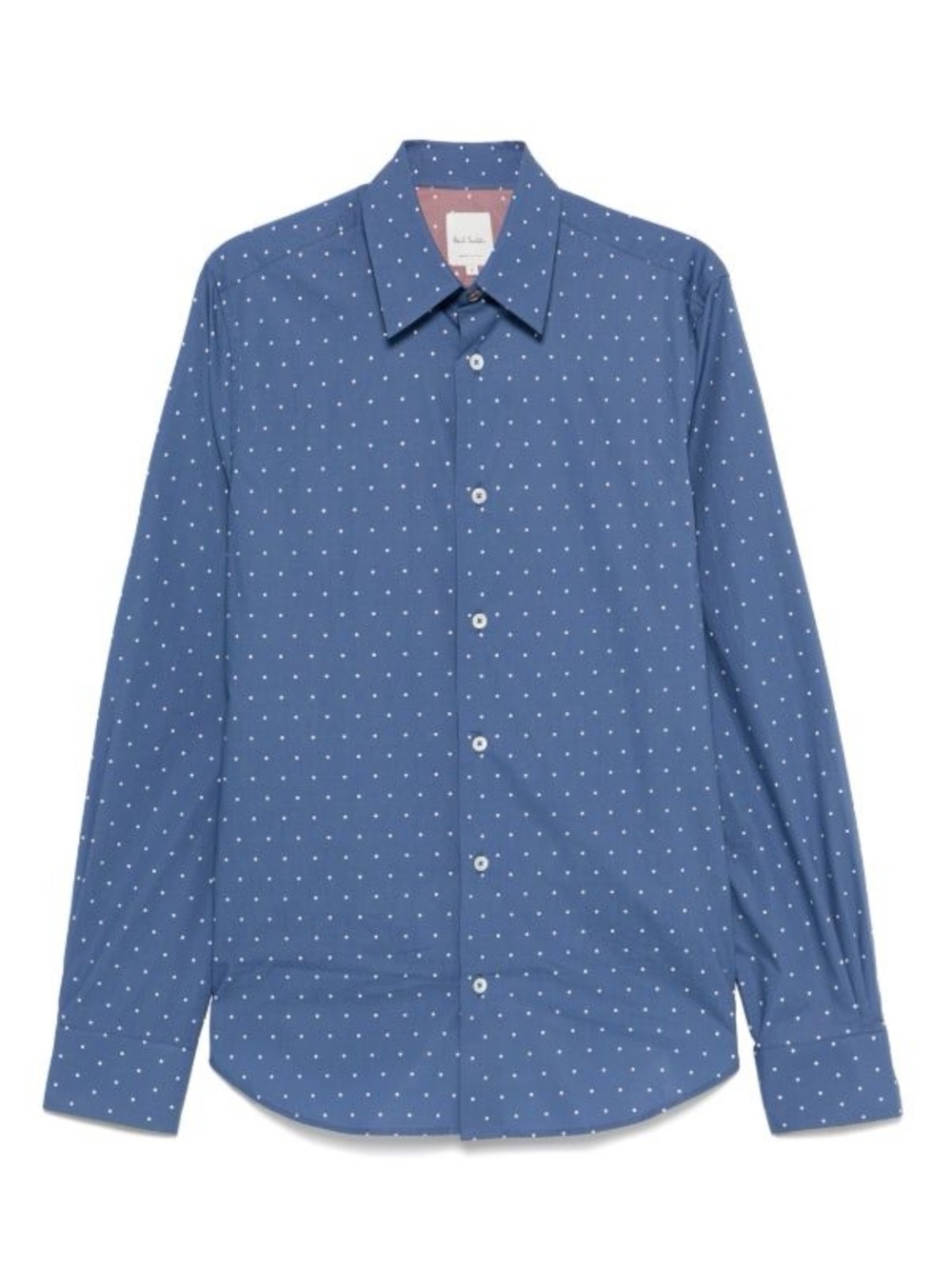 Paul Smith Blue Microdot Long-Sleeve Button Shirt